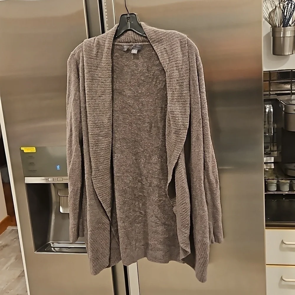 💕BAREFOOT DREAMS💕 CozyChic Lite Circle Cardigan ~ Mineral Gray Medium NWOT